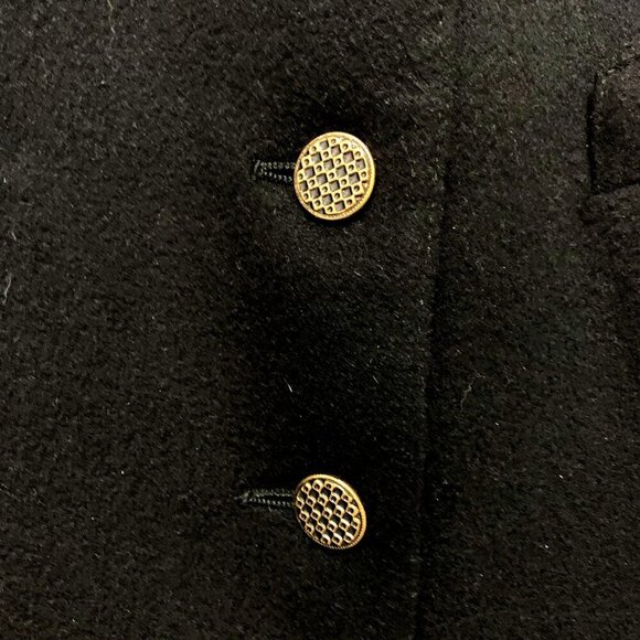 VTG 90s Valentino Boutique Italy Black Coat Old Money Luxury - Picture 3 of 9